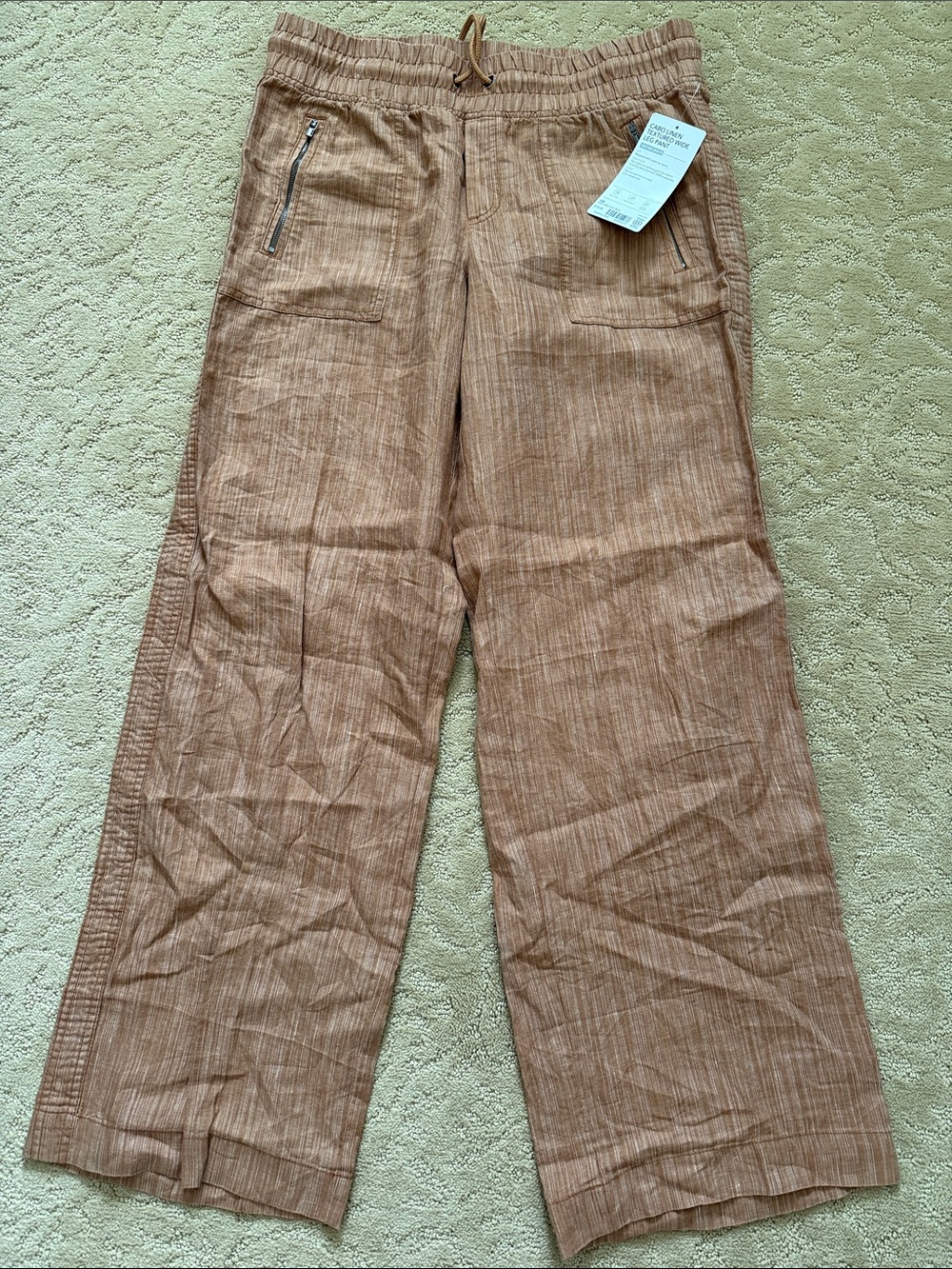 Athleta Textured Cabo Linen Wide Leg Pant